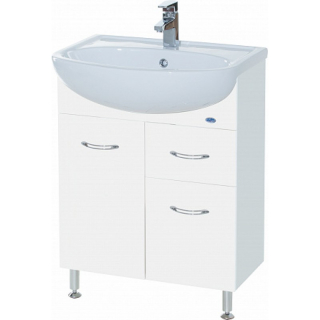 Тумба с раковиной Bellezza Уют 60 1 ящик белая