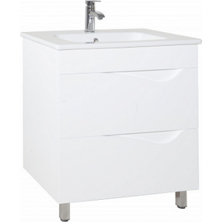 Тумба с раковиной Bellezza Эйфория 60 белая 2 ящика