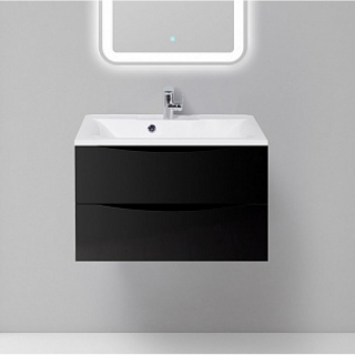 Тумба с раковиной BelBagno Marino 75 nero lucido