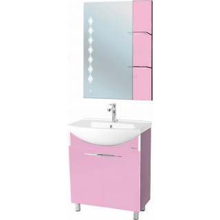 Мебель для ванной Bellezza Глория Гласс 65 розовая