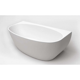 Отдельностоящая, овальная акриловая ванна в комплекте со сливом-переливом цвета хром BelBagno BB83-1500 Белый