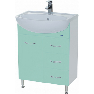 Тумба с раковиной Bellezza Уют 60 3 ящика салатовая