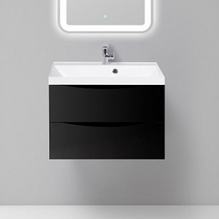 Тумба с раковиной BelBagno Marino 70 nero lucido