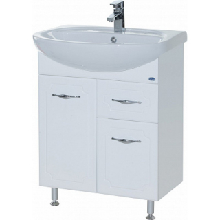 Тумба с раковиной Bellezza Стелла 65 1 ящик белая
