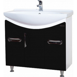 Тумба с раковиной Bellezza Лагуна 85 черная