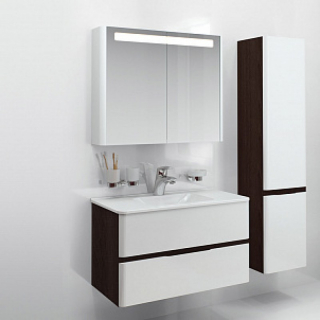 Мебель для ванной Am.Pm Bliss D 80 белый глянец, венге