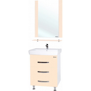 Мебель для ванной Bellezza Рокко 80 бежевая напольная 3 ящика