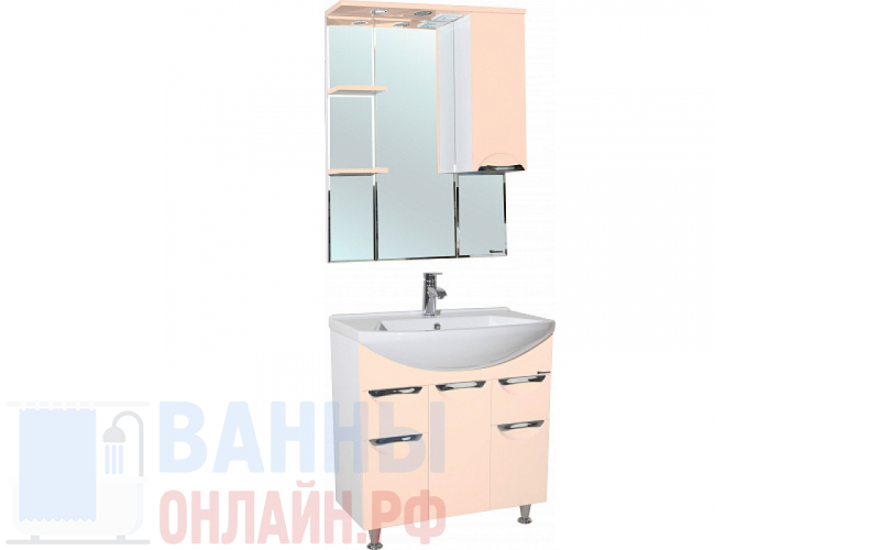 Мебель для ванной Bellezza Альфа 75 бежевая
