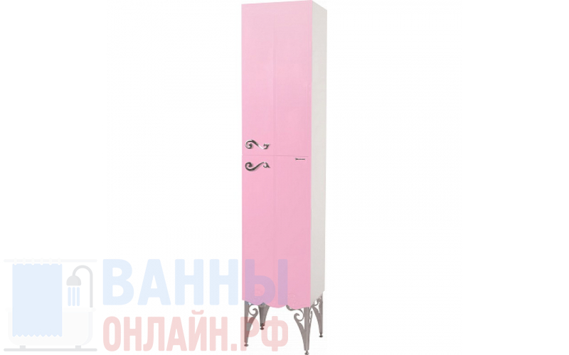 Шкаф-пенал Bellezza Эстель 40 R розовый
