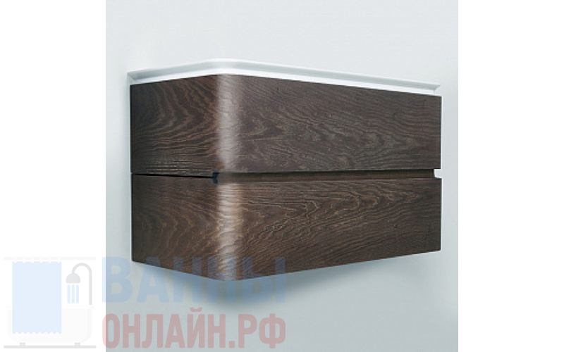 Тумба с раковиной Am.Pm Sensation 80 подвесная, табачный дуб