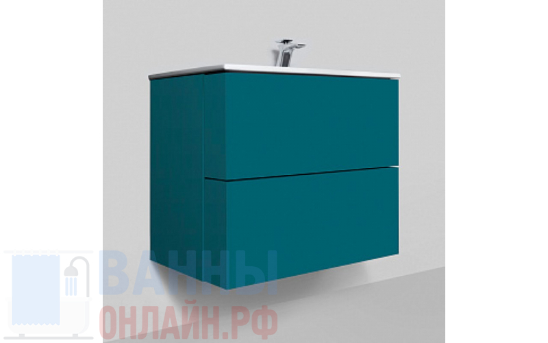 Тумба с раковиной Am.Pm Spirit V2.0 60 кобальтовый глянец