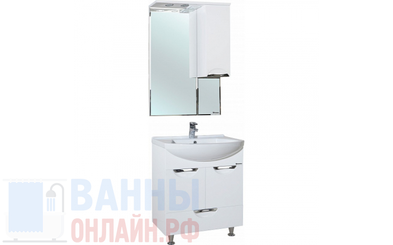 Мебель для ванной Bellezza Альфа 55 белая с нижним ящиком