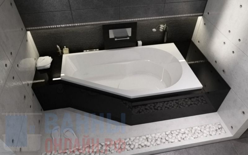 Акриловая ванна Riho Yukon 160x90 L без гидромассажа BA3500500000000