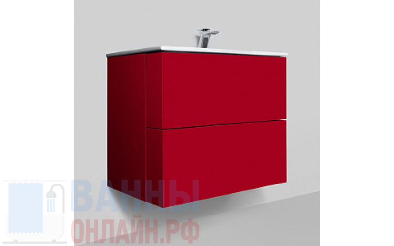 Тумба с раковиной Am.Pm Spirit V2.0 60 красный глянец