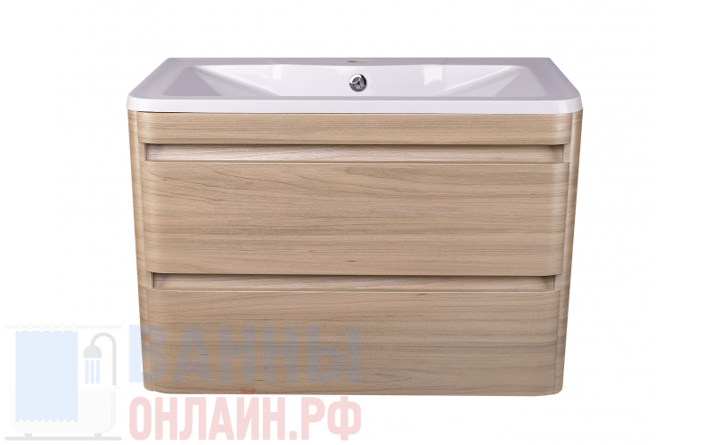 Тумба подвесная "Атлантика 90", Люкс ясень перламутр, PLUS