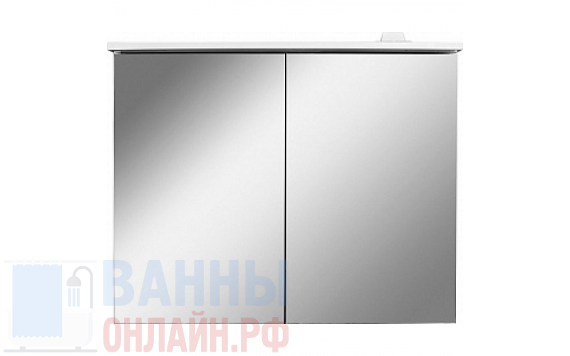 Зеркало-шкаф Am.Pm Spirit V2.0 80 с LED-подсветкой, белый глянец