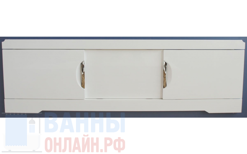 Экран раздвижной "Глен" 1700, белый глянец
