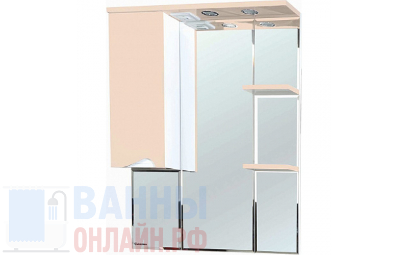 Зеркало-шкаф Bellezza Эйфория 80 L бежевый