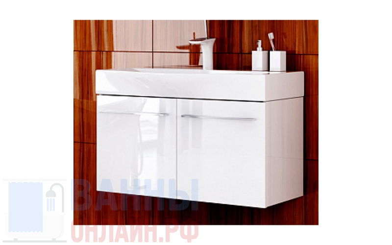 Тумба с раковиной Aqwella 5 stars Milan 80 подвесная, с дверцами