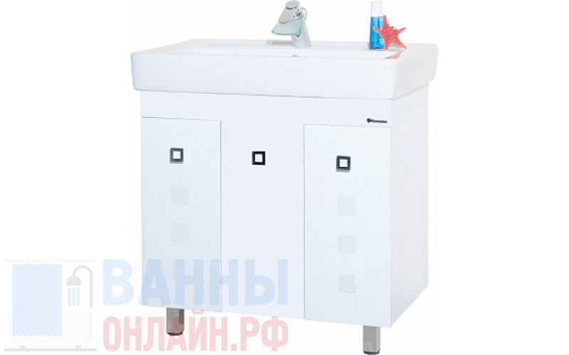 Тумба с раковиной Bellezza Натали 80 белая