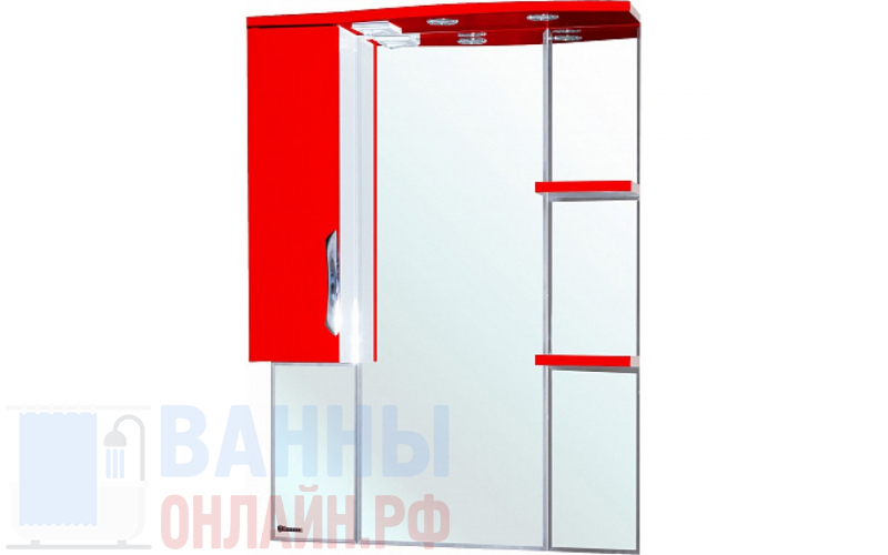 Зеркало-шкаф Bellezza Лагуна 85 L красный