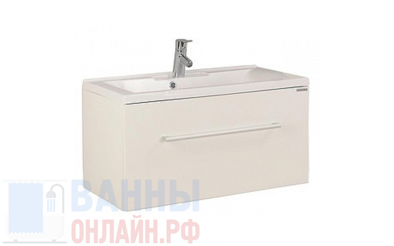 Тумба с раковиной Акватон Мадрид 80 белая с ящиком