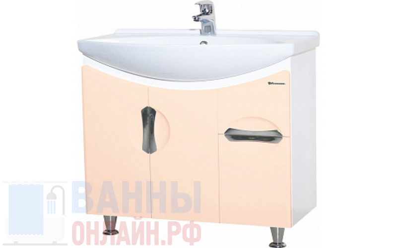 Тумба с раковиной Bellezza Лагуна 75 бежевая