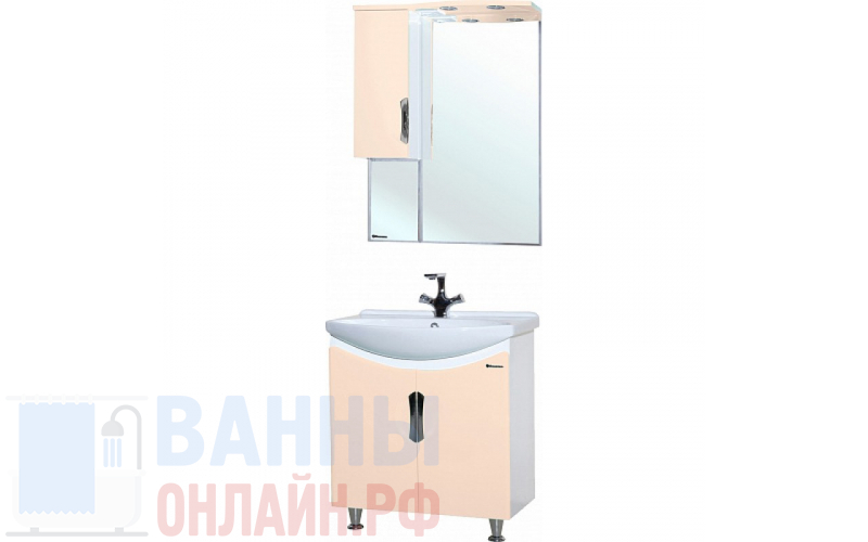 Мебель для ванной Bellezza Лагуна 65 прямая бежевая