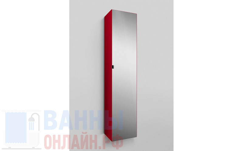 Шкаф-пенал Am.Pm Spirit V2.0 35 R подвесной, зеркало, красный глянец