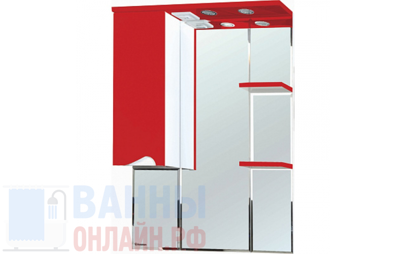 Зеркало-шкаф Bellezza Эйфория 80 L красный