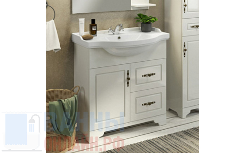 Тумба с раковиной Comforty Севилья 85 слоновая кость