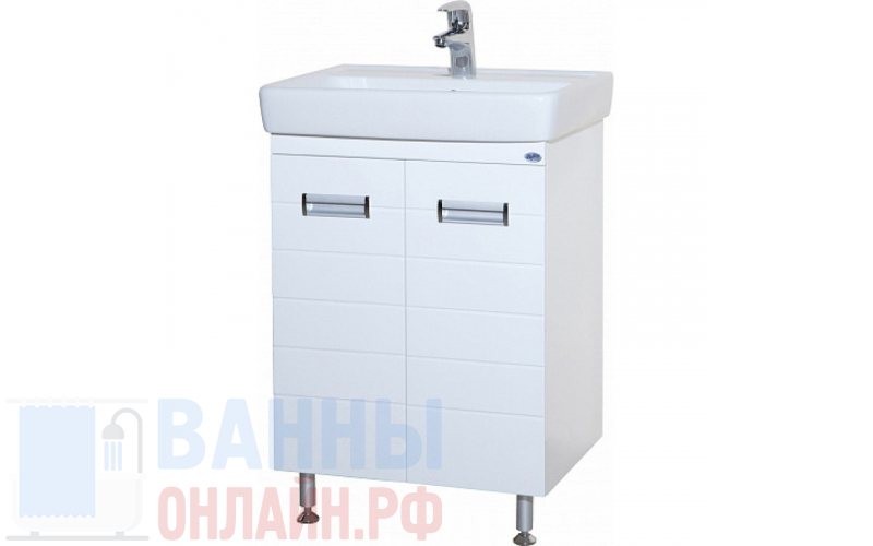 Тумба с раковиной Bellezza Сиена 50 белая