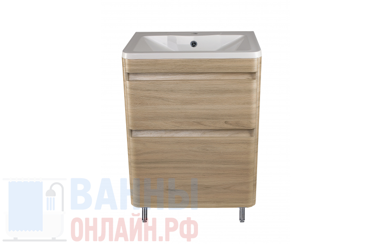 Тумба напольная "Атлантика 60", Люкс ясень перламутр, PLUS