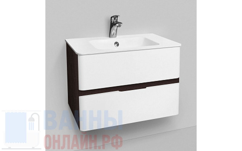 Тумба с раковиной Am.Pm Move 60 белая, венге