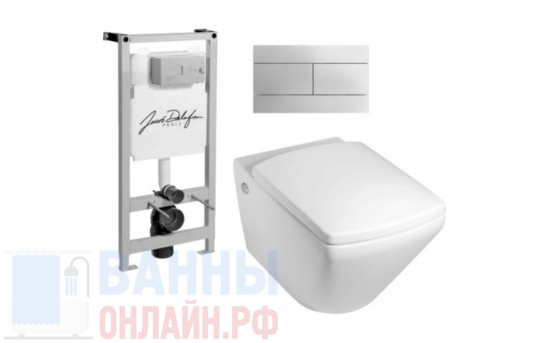 Комплект Унитаз подвесной Jacob Delafon Escale E1306-00 + Инсталляция Jacob Delafon E5504-NF