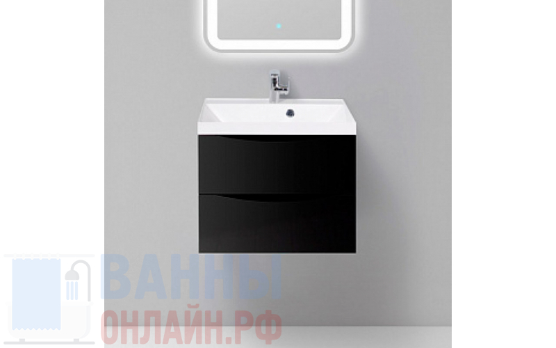 Тумба с раковиной BelBagno Marino 60 nero lucido