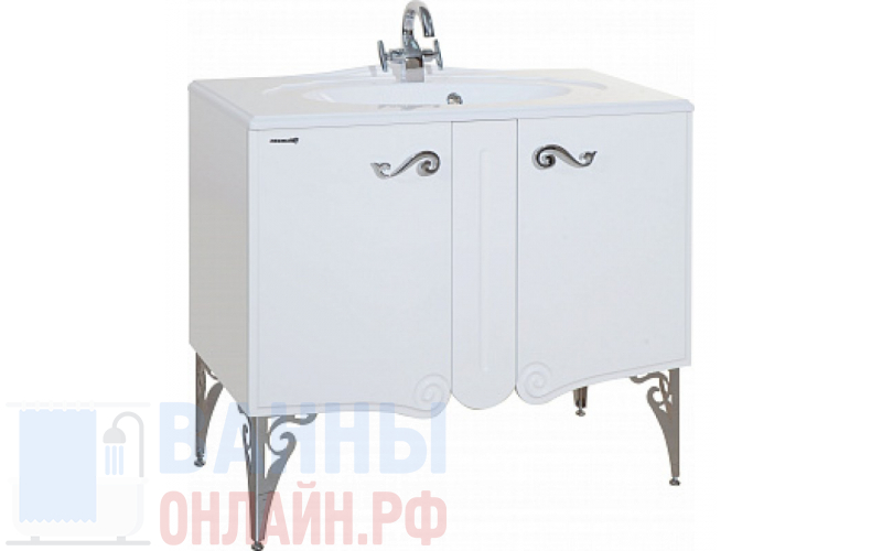 Тумба с раковиной Bellezza Эстель 90 белая