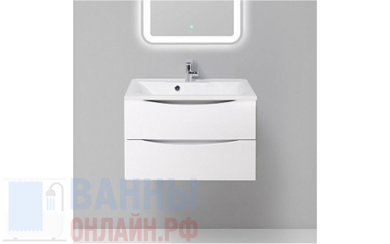 Тумба с раковиной BelBagno Marino 75 bianco lucido