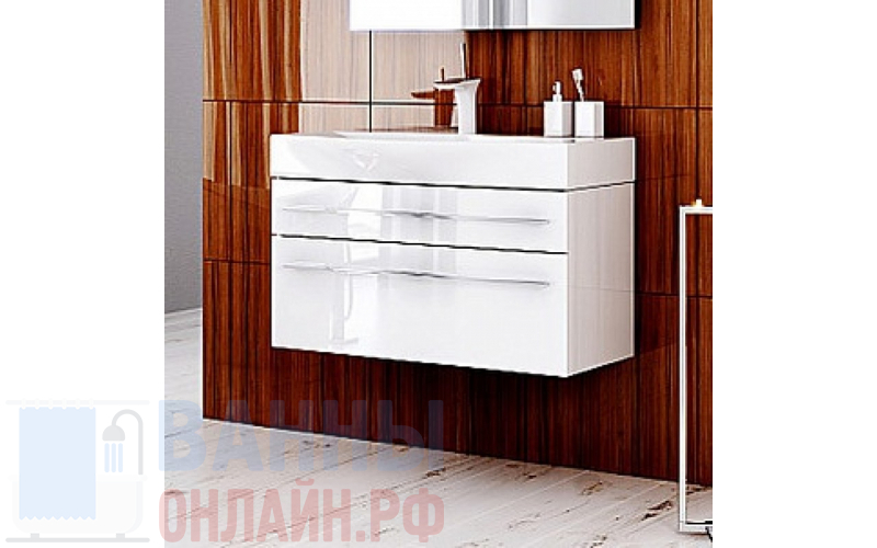 Тумба с раковиной Aqwella 5 stars Milan 80 подвесная, с ящиками
