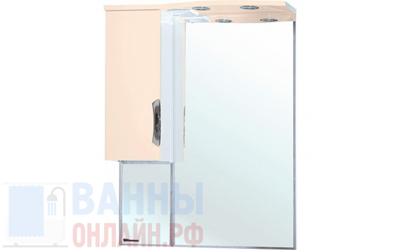 Зеркало-шкаф Bellezza Лагуна 65 L бежевый