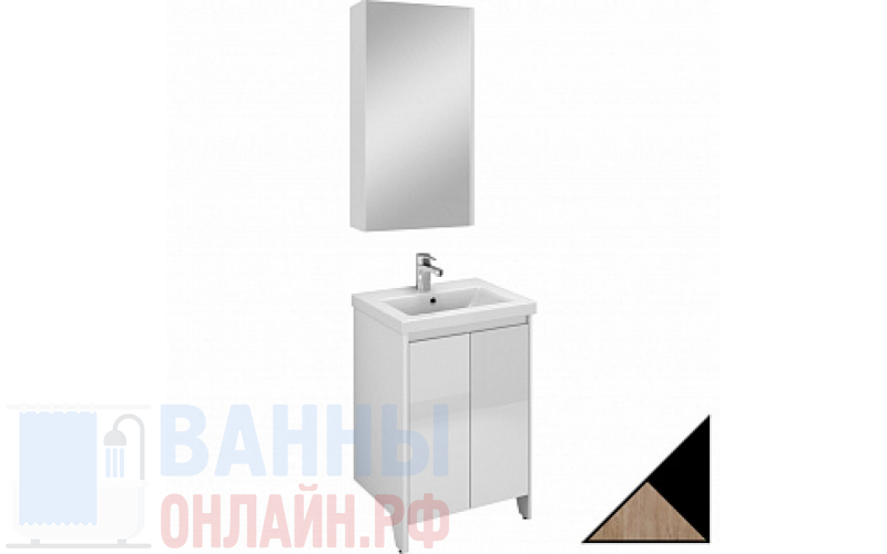 Мебель для ванной Velvex Klaufs 50.2D черная, шатанэ, напольная