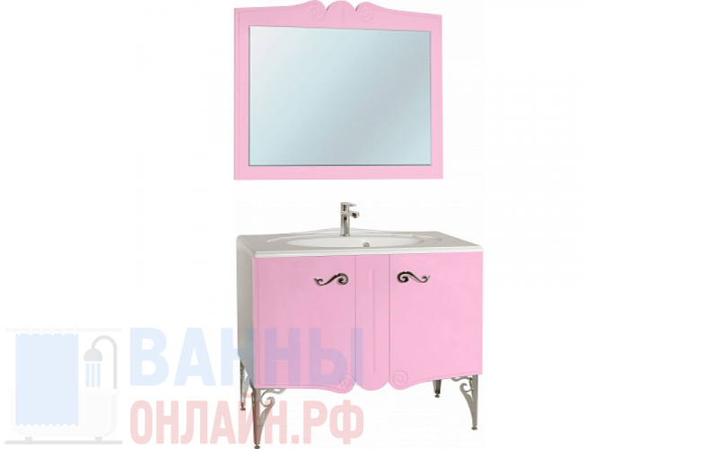 Мебель для ванной Bellezza Эстель 100 розовая