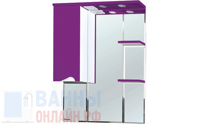 Зеркало-шкаф Bellezza Эйфория 80 L фиолетовый