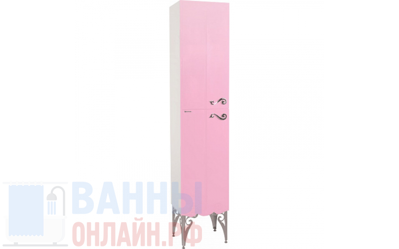 Шкаф-пенал Bellezza Эстель 40 L розовый