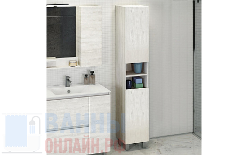 Шкаф-пенал Comforty Верона 35 дуб белый