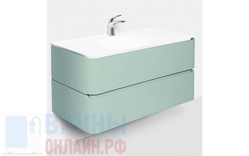 Тумба с раковиной Am.Pm Sensation 80 подвесная, мятная