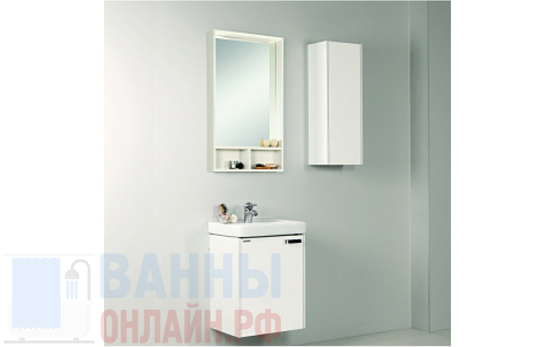 Мебель для ванной Акватон Йорк 50 М белый/выбеленное дерево