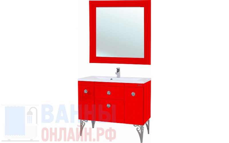 Мебель для ванной Bellezza Луссо 90 красная