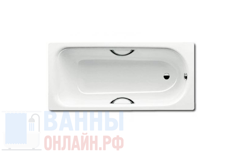 Стальная ванна SANIFORM PLUS STAR 170x75 с ручками с противоскользящим покрытием