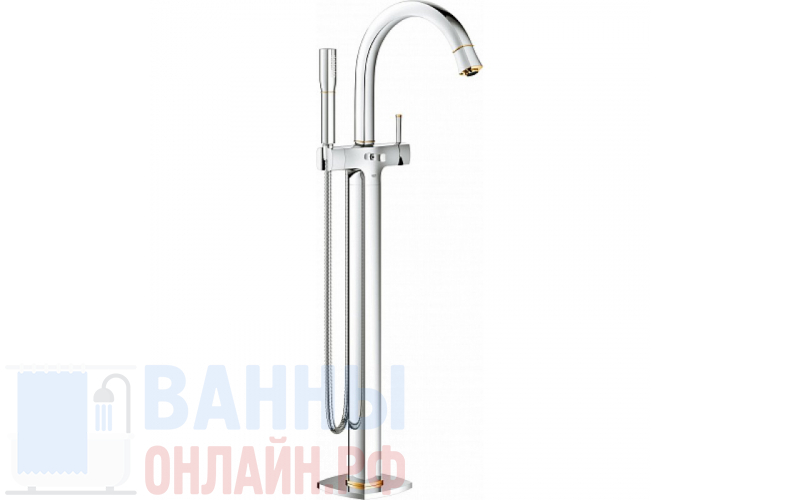 Смеситель Grohe Grandera 23318IG0 напольный, хром-золото